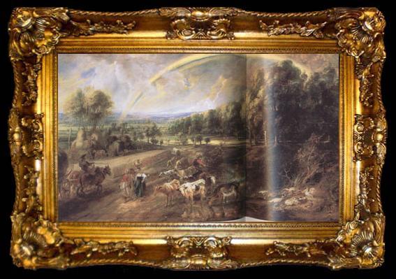 framed  Peter Paul Rubens Landscape with a Rainbow (mk01), ta009-2